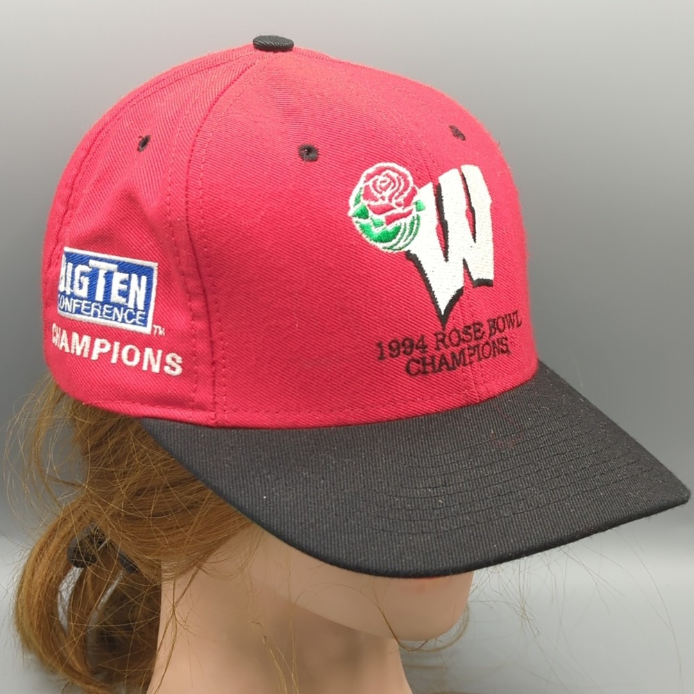 Wisconsin Badgers 1994 Rose Bowl Champions Nutmeg Vintage Snapback Cap Hat USA